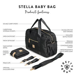 Stella Baby Bag | Black